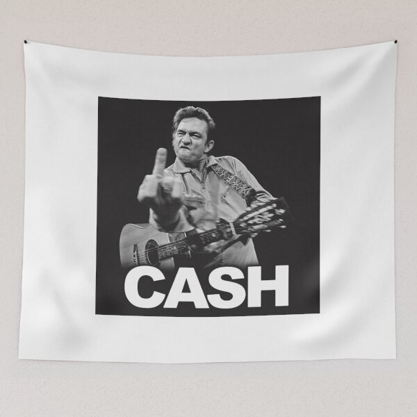 Aperçu de l'œuvre T-shirt Johny CashJohnny Cash doigt du milieu créée et vendue par HyaDunga.