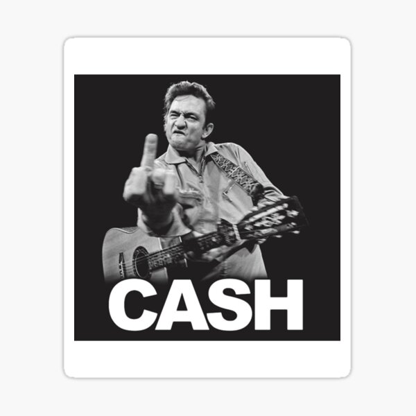 Aperçu de l'œuvre T-shirt Johny CashJohnny Cash doigt du milieu créée et vendue par HyaDunga.