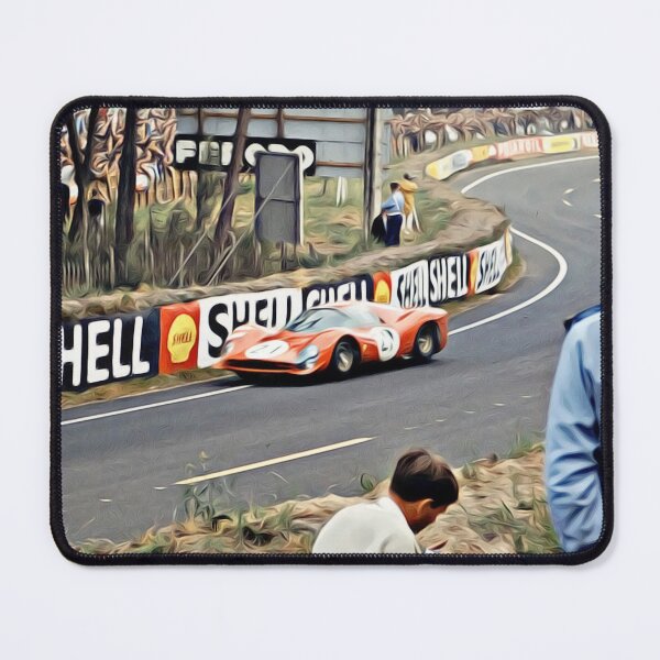 Item preview, Ferrari at Le Mans 1966 Racing Scene Poster – Classic Endurance Art designed and sold by Road To Track.
