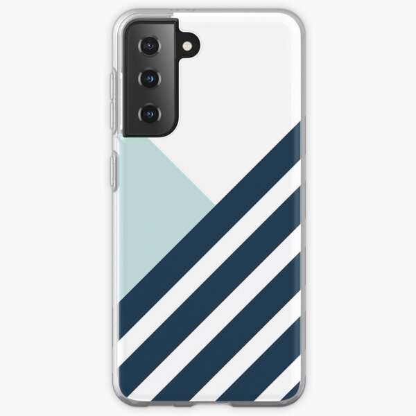 navy White Gray Samsung Galaxy Soft Case