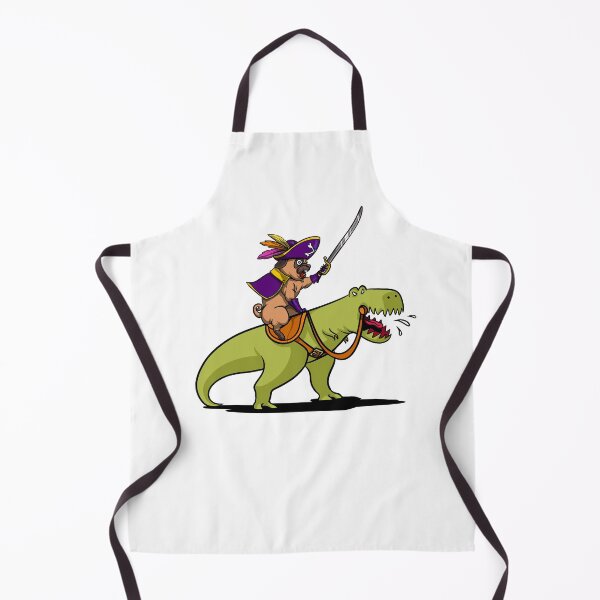 Item preview, Pug Pirate Riding T-Rex Dinosaur designed and sold by underheaven.