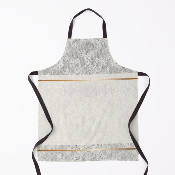 Item preview, Chic White Cream Gold Minimal Geometric Floral Lace Pattern designed and sold by LaceySkies.