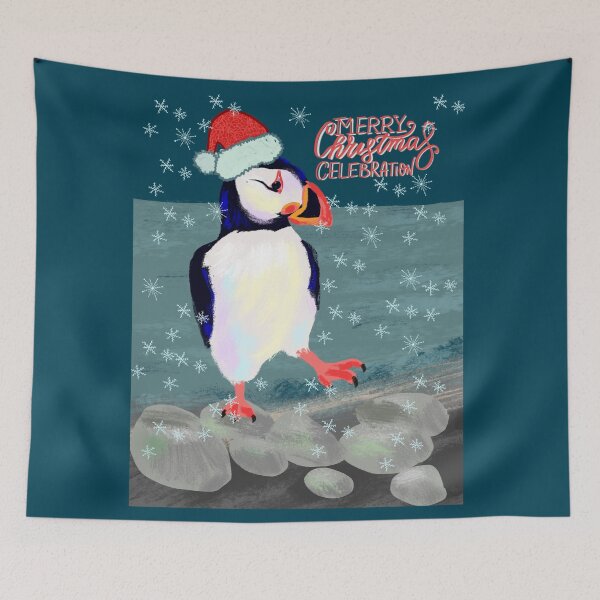Item preview, Christmas puffin designed and sold by orangerinka.