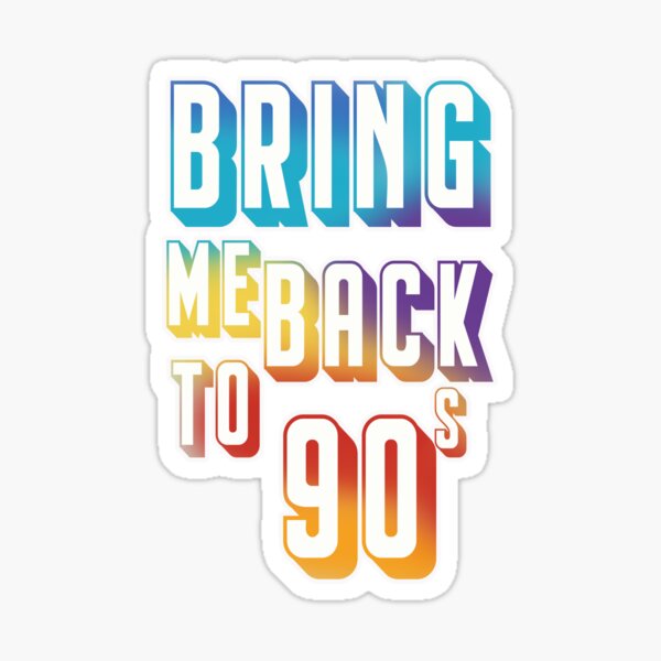 Back to 90s Stickers Party Supplies 90s Party Favors Decal Labels Self-Adhesive Adults Back to 1990s Stickers Colorful Letter Printed Craft Stickers