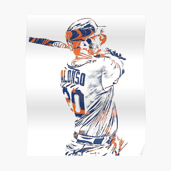 Pete Alonso Polar Bear New York Mets Baseman Art Wall Room Poster - POSTER  20x30