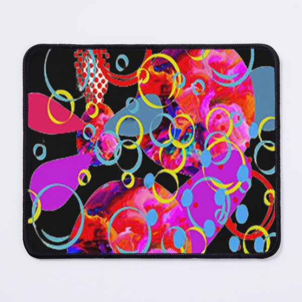 Item preview, Vibrant Abstract Art Multicolored Circles and Bubbles, Bold Vibrant Abstraction, graphic psychedelic abstract art, trippy graphic psychedelic arte abstracto designed and sold by Adri Barnard.