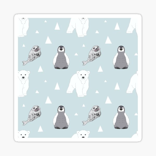 Item preview, Arctic animal babies pattern designed and sold by BAINAI.