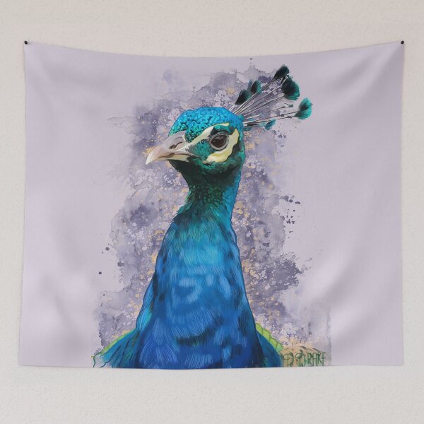 Item preview, Peacock art in blue and purple designed and sold by FabulousBeasts.