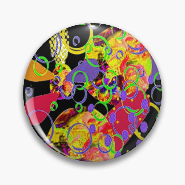 Item preview, Vibrant Abstract Art Multicolored Circles and Bubbles, nr 2, Bold Vibrant Abstraction, graphic psychedelic abstract art, trippy graphic psychedelic arte abstracto designed and sold by Adri Barnard.