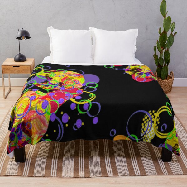 Item preview, Vibrant Abstract Art Multicolored Circles and Bubbles, nr 2, Bold Vibrant Abstraction, graphic psychedelic abstract art, trippy graphic psychedelic arte abstracto designed and sold by Adri Barnard.
