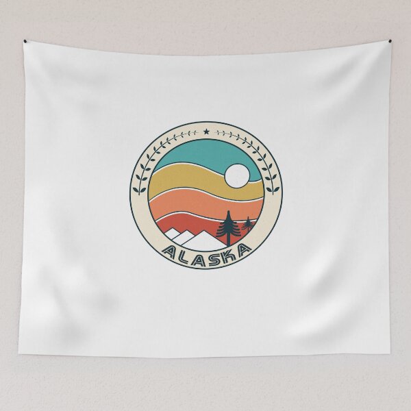 Item preview, Alaska Retro Vintage Sunset - Alaska Mountain Souvenir - Gift - Hometown - Hiking - Nature designed and sold by HappyTees Lab.