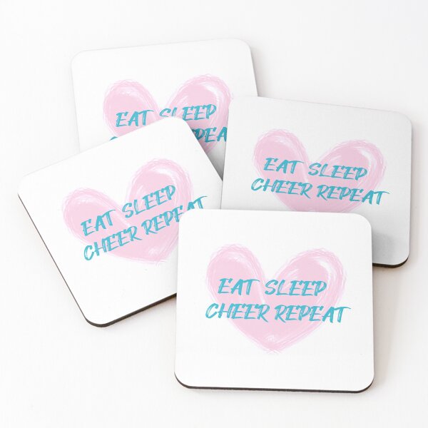 Item preview, EAT SLEEP CHEER REPEAT - a pink heart designed and sold by dkdk-kdk.
