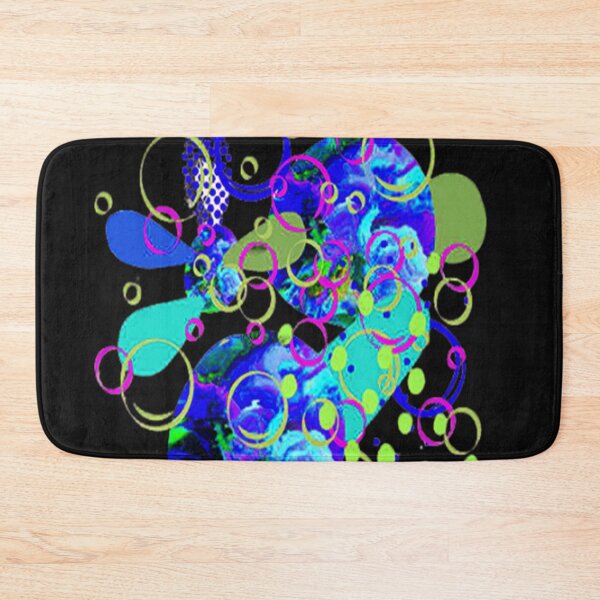 Item preview,  Vibrant Abstract Art Multicolored Circles and Bubbles, nr 5, Bold Vibrant Abstraction, graphic psychedelic abstract art, trippy graphic psychedelic arte abstracto designed and sold by Adri Barnard.