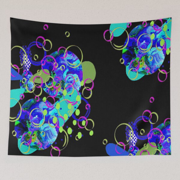 Item preview,  Vibrant Abstract Art Multicolored Circles and Bubbles, nr 5, Bold Vibrant Abstraction, graphic psychedelic abstract art, trippy graphic psychedelic arte abstracto designed and sold by Adri Barnard.