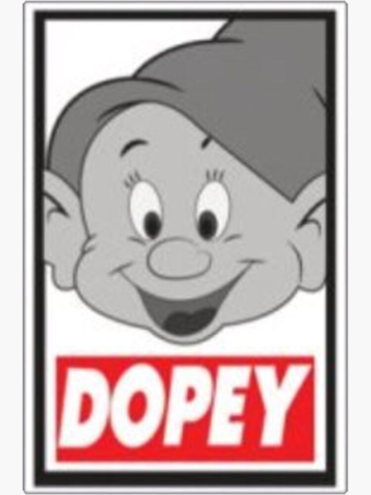 Dopey Obey Sticker For Sale By Vovawilson Redbubble 