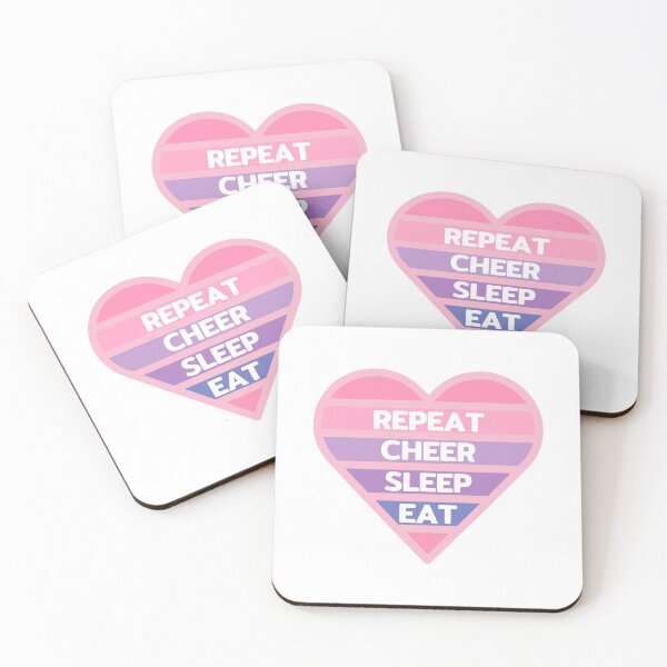 Item preview, EAT SLEEP CHEER REPEAT - a pink heart designed and sold by dkdk-kdk.