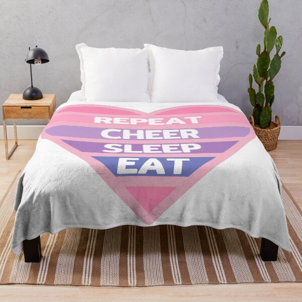 Item preview, EAT SLEEP CHEER REPEAT - a pink heart designed and sold by dkdk-kdk.