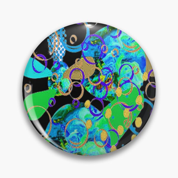 Item preview,  Vibrant Abstract Art Multicolored Circles and Bubbles, nr 6, Bold Vibrant Abstraction, graphic psychedelic abstract art, trippy graphic psychedelic arte abstracto designed and sold by Adri Barnard.
