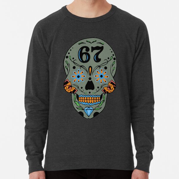 Sugar Skull 67 Grayish Lightweight Sweatshirt