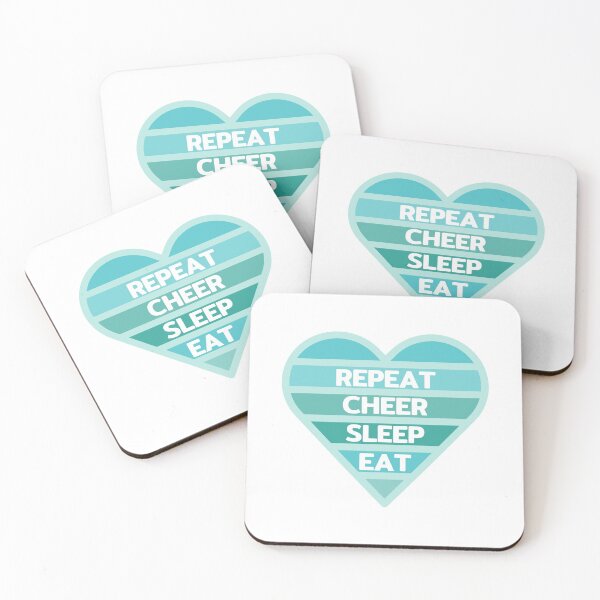 Item preview, EAT SLEEP CHEER REPEAT - a mint heart designed and sold by dkdk-kdk.