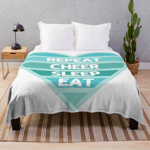 Item preview, EAT SLEEP CHEER REPEAT - a mint heart designed and sold by dkdk-kdk.