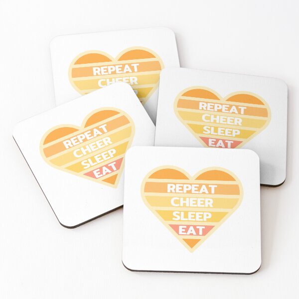 Item preview, EAT SLEEP CHEER REPEAT - a yellow heart designed and sold by dkdk-kdk.