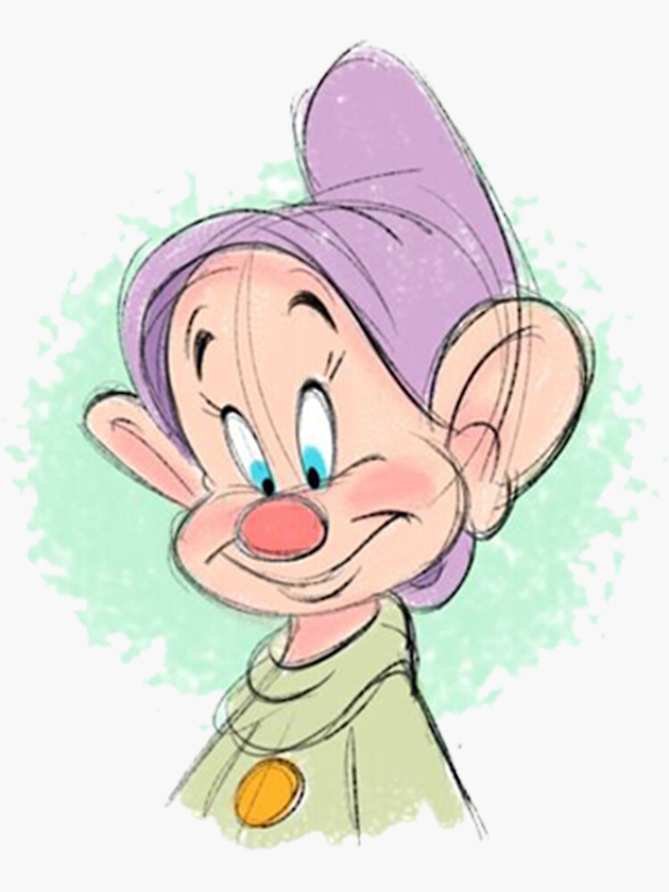 Dopey Smile Sticker For Sale By Vovawilson Redbubble 