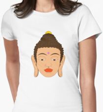 Buddha Head Women's Fitted T-Shirt
