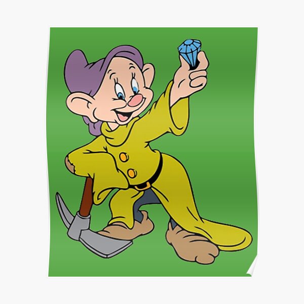 Dopey Snow White Dwarf Dopey Seven Poster By Vovawilson Redbubble 