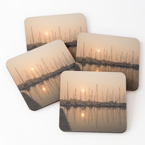 Item preview, Pale Pastel Sunrise with Yachts designed and sold by Georgia Mizuleva.