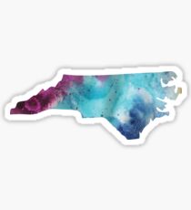 North Carolina Multi-Colored Watercolor Sticker