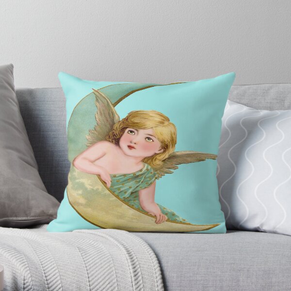 Blonde Angel - The Praying Throw Pillow