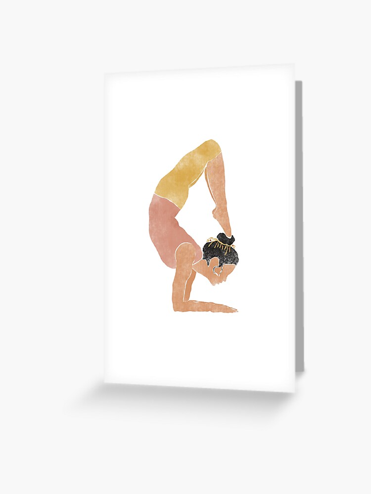 Desert Yoga Boulder Supported Scorpion Woman. Scorpion Pose (Vrschikasana)  is an advanced pose. Stock Photo | Adobe Stock