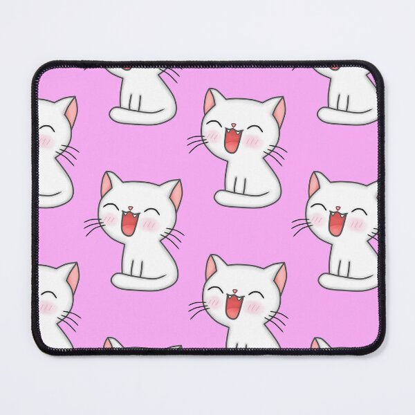 Item preview, popcat click | fluffy white cat vector art designed and sold by Vibe Vault.