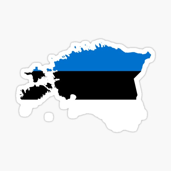 Estonia Estland Eesti mappa bandiera adesivo etichetta sticker 13cm x 9cm 