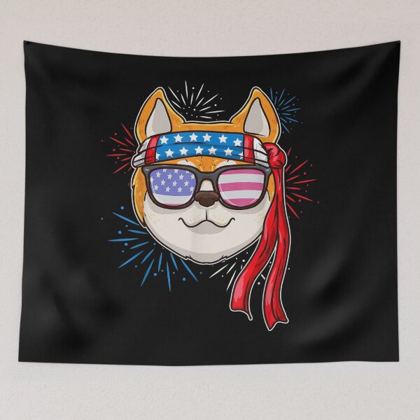 Item preview,  July Doggo Patriotic Shiba designed and sold by dlouise22.
