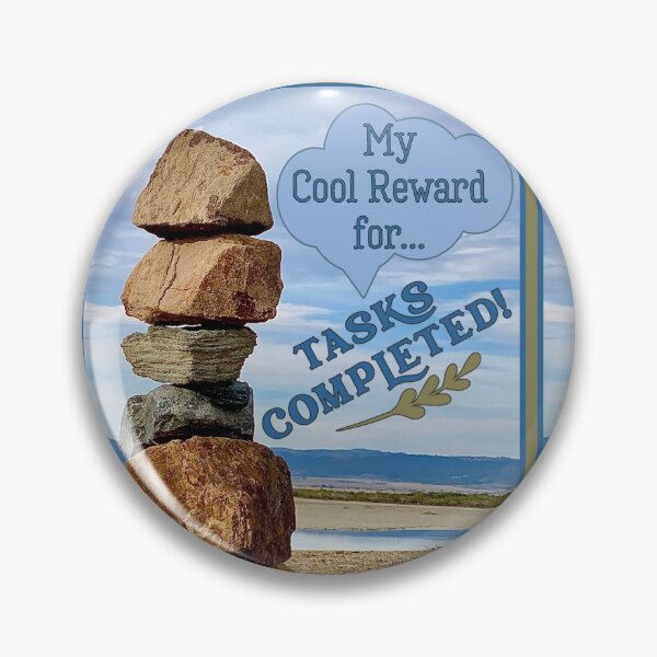 Item preview, Cool Reward for Tasks Completed - Pile of Rocks in shades of Grey, Cornflower Blue, Olive & Sand  - Vicki Hadfield, The Happiness Ambassador designed and sold by Printable Pressies.