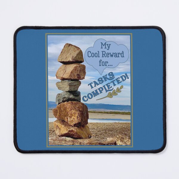 Item preview, Cool Reward for Tasks Completed - Pile of Rocks in shades of Grey, Cornflower Blue, Olive & Sand  - Vicki Hadfield, The Happiness Ambassador designed and sold by Printable Pressies.