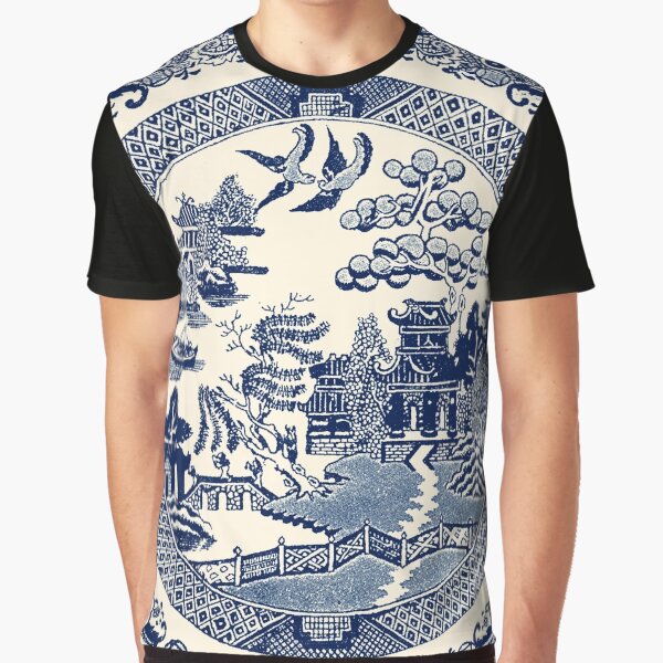 China Blue Willow Graphic T-Shirt