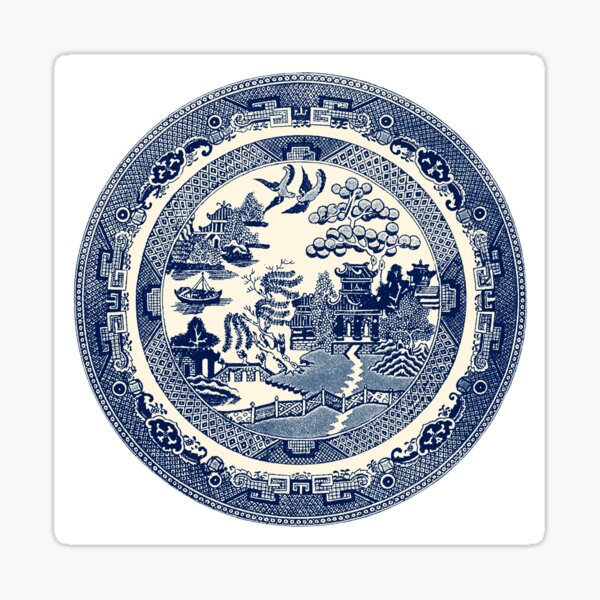 China Blue Willow Sticker