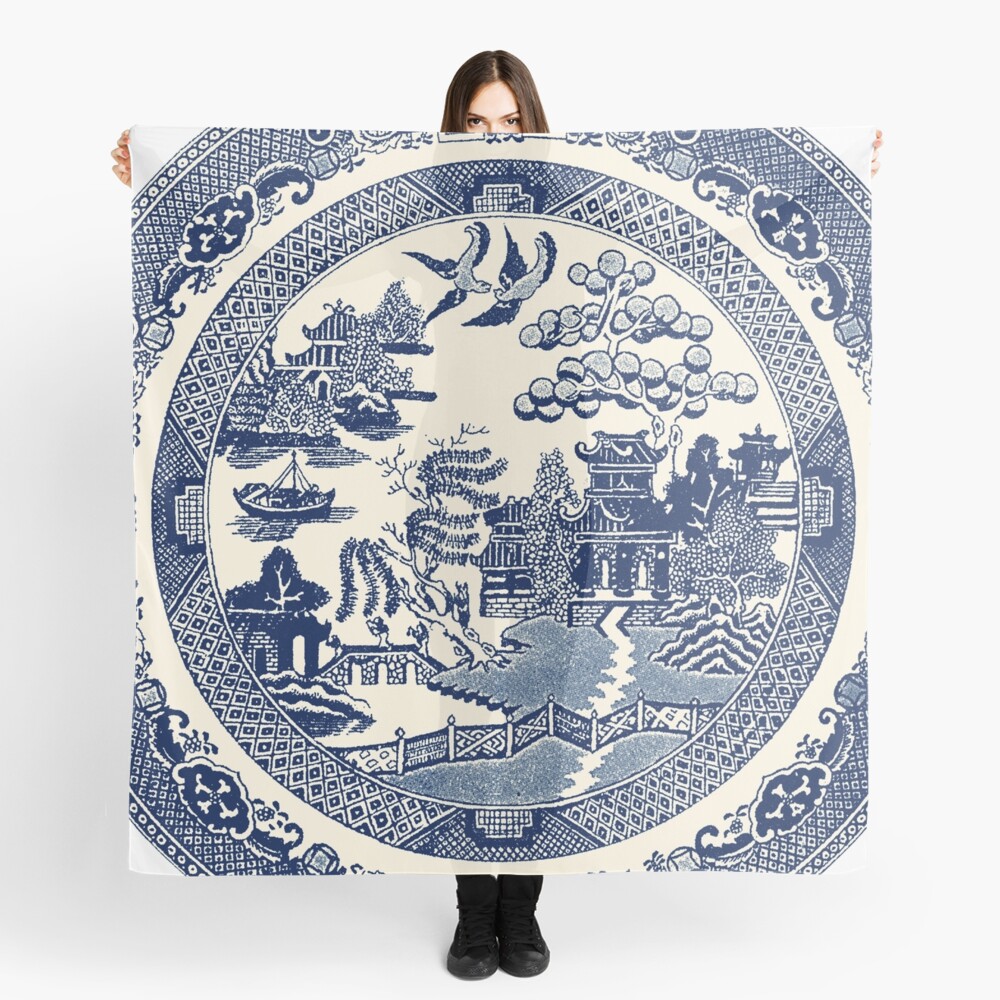 China Blue Willow Scarf