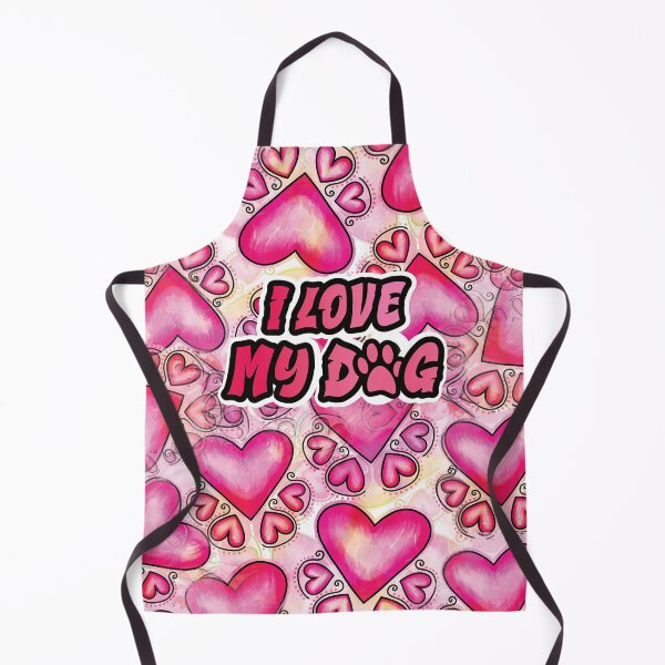 Item preview, I love my dog - watercolor doodle pattern designed and sold by Kidzz.