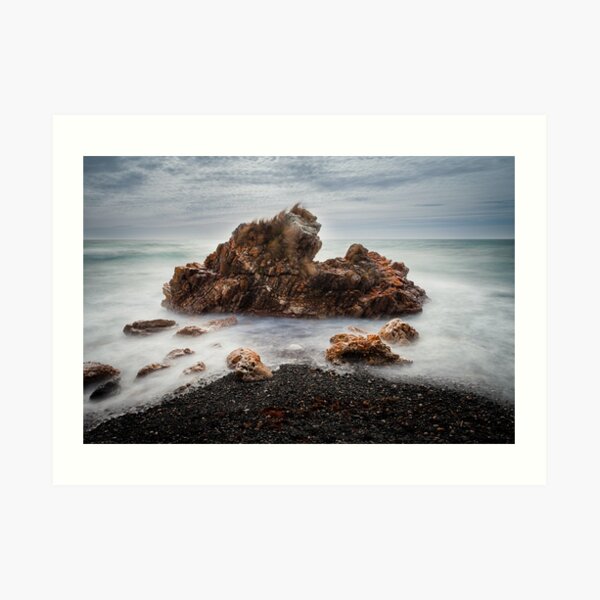 Rocks on a windy day, Boat Harbour, Tasmania Art Print