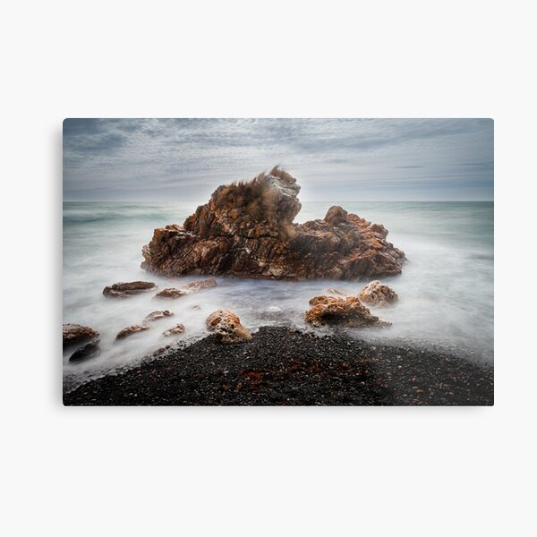 Rocks on a windy day, Boat Harbour, Tasmania Metal Print