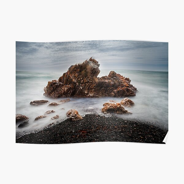 Rocks on a windy day, Boat Harbour, Tasmania Poster