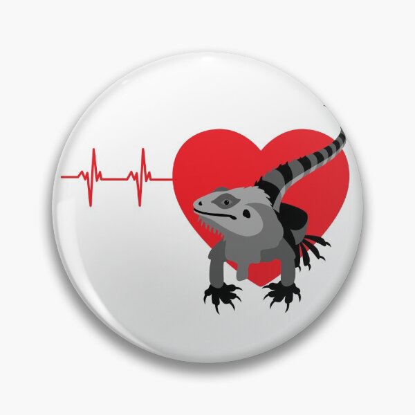Item preview, Red heart pulse with iguana | gift for iguana keeper designed and sold by OleeVO.