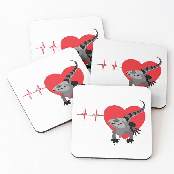 Item preview, Red heart pulse with iguana | gift for iguana keeper designed and sold by OleeVO.
