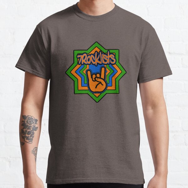 7Rock Star & Horns, orange, blue, green, fullname Classic T-Shirt