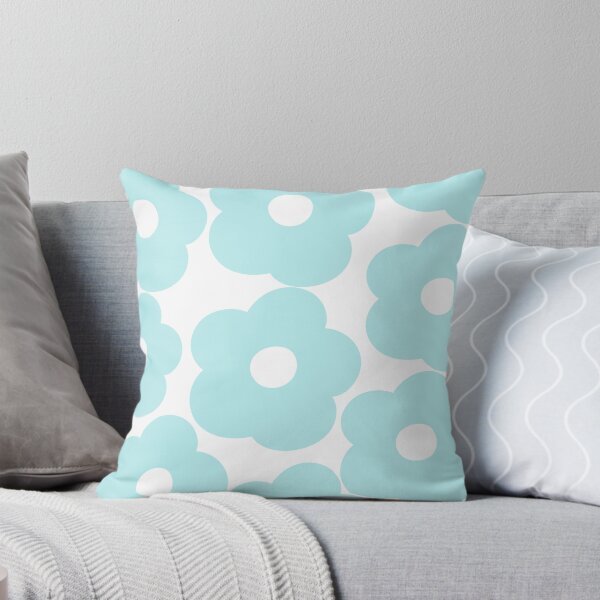 Item preview, Retro Baby Blue Flower Petal White Background Cottage Art Prints designed and sold by DiverseVisionsHarmony.