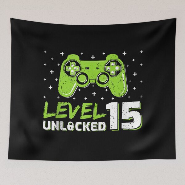 Item preview, Gaming Lover Level 15 Unlocked Video Gamer 15th Birthday Tank Top designed and sold by DaiShop.